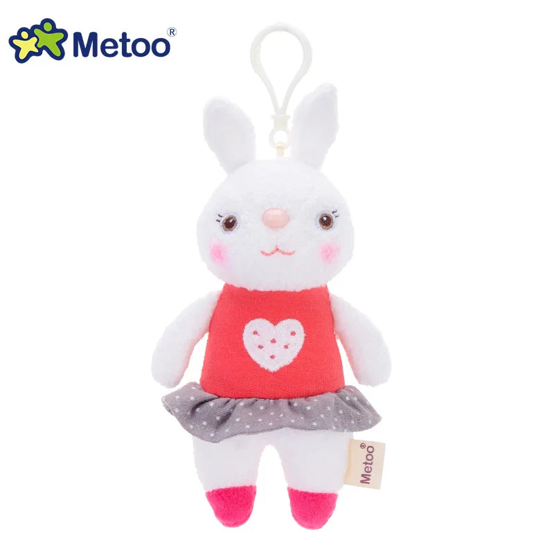Metoo Doll Stuffed Toys Plush Animals Soft Baby Kids Toys for Girls Boys Kawaii Mini Angela Rabbit Pendant Keychain
