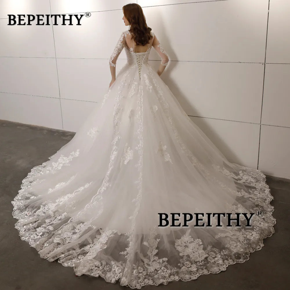 White Bridesmaid Dresses: Wedding Dress Open Back Vintage Bridal Dresses Ball Gown