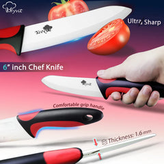 Ceramic Knife Kitchen Knives Holder Chef Slicing Utility Paring Knife White Blade