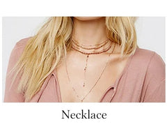 Stainless Steel Necklace Gold Plated Necklaces For Women Punk Style Geometric