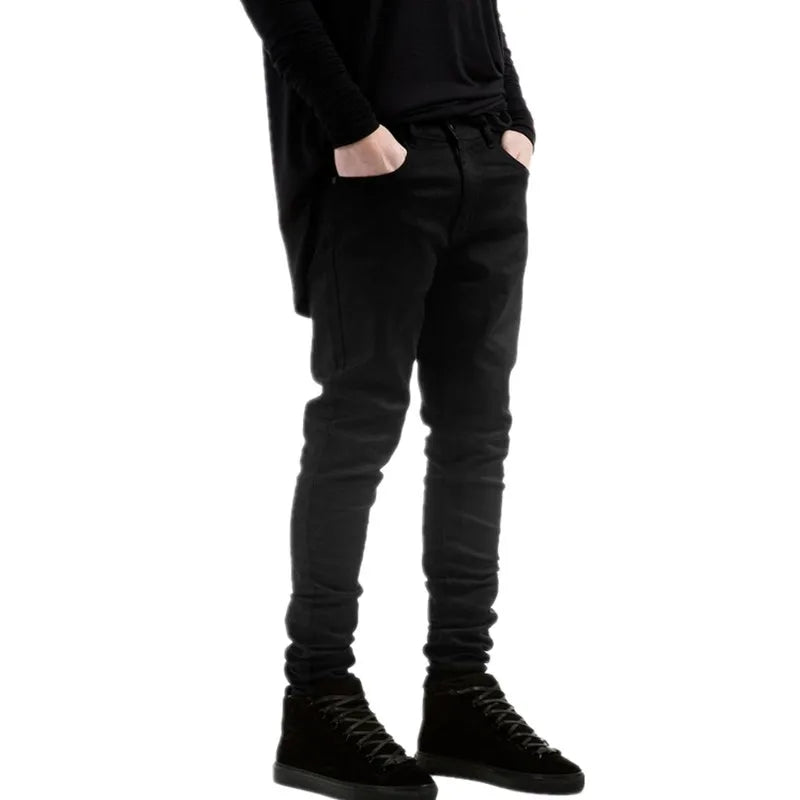 Men Black Ripped Skinny Jeans Hip Hop swag Denim Scratched Biker Jeans Joggers
