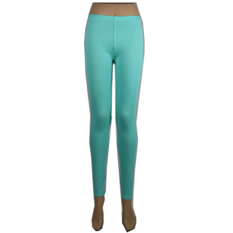 Solid Color Leggings S-7xl Women Modal Cotton Leggings Long Legging Pants Grey