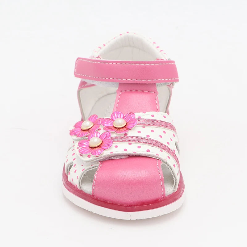 Cute Eagle Summer Girls Sandals  Pu Leather Toddler Kids Shoes Closed Toe Baby