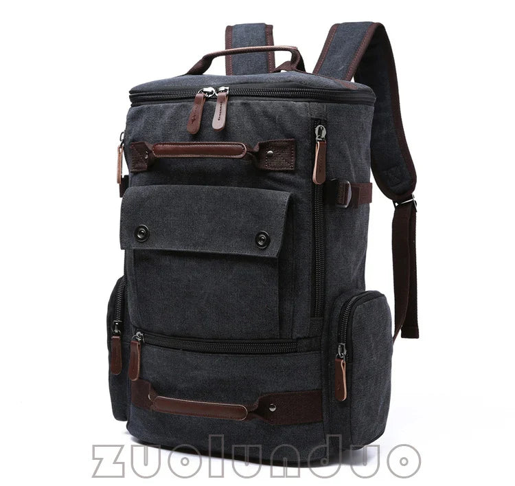 Men's Backpack Vintage Canvas Backpack School Bag Men's Travel Bags Large Capacity Backpack  Laptop Backpack Bag High Qualit
