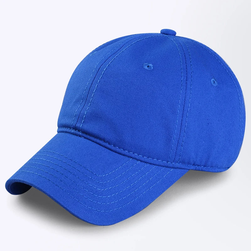 Wholesale Oversize Baseball Caps 100% Cotton Summer Sports Sun Hats for Women Men Big Head Plain Large Snapback Cap Unisex