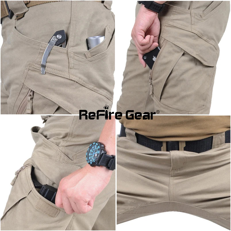 Tactical Cargo Pants Men Combat SWAT Army Military Pants Cotton