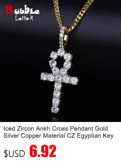 Bubble Letter Miami Cuban Link Rings for Men Gold Color Iced Out Full Zircon Hip Hop