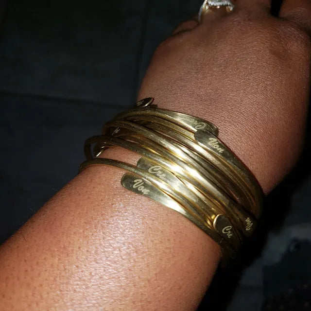 MaiLun 10pcs/lot blank Brass Stacking Bangles Smooth Oval Stacking Bracelet Open Cuff Bangles F1671