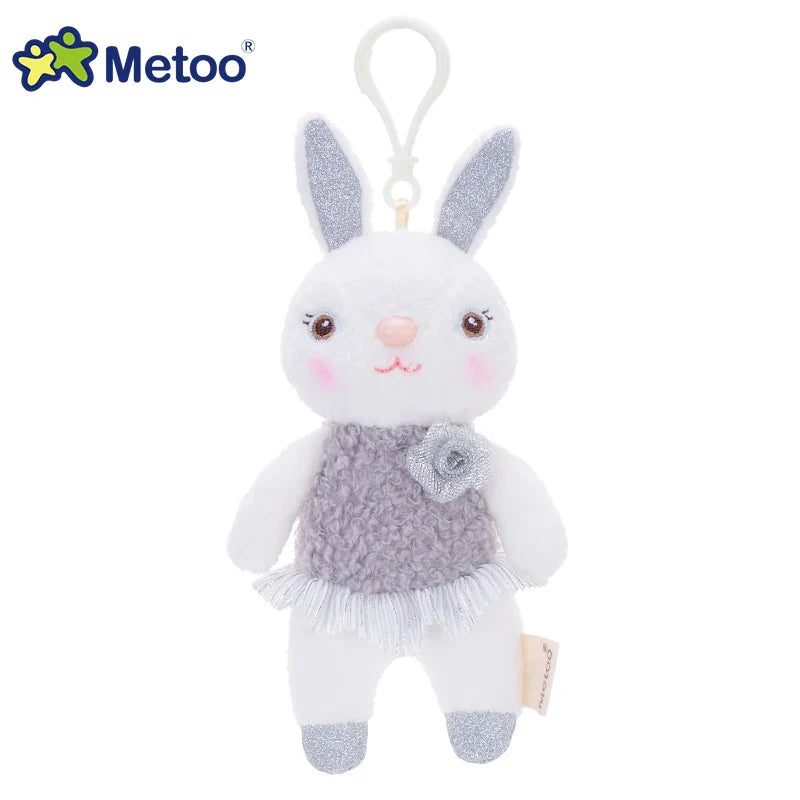 Metoo Doll Stuffed Toys Plush Animals Soft Baby Kids Toys for Girls Boys Kawaii Mini Angela Rabbit Pendant Keychain