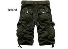 Camouflage Loose Cargo Shorts Men Military Camo Short Pants Homme