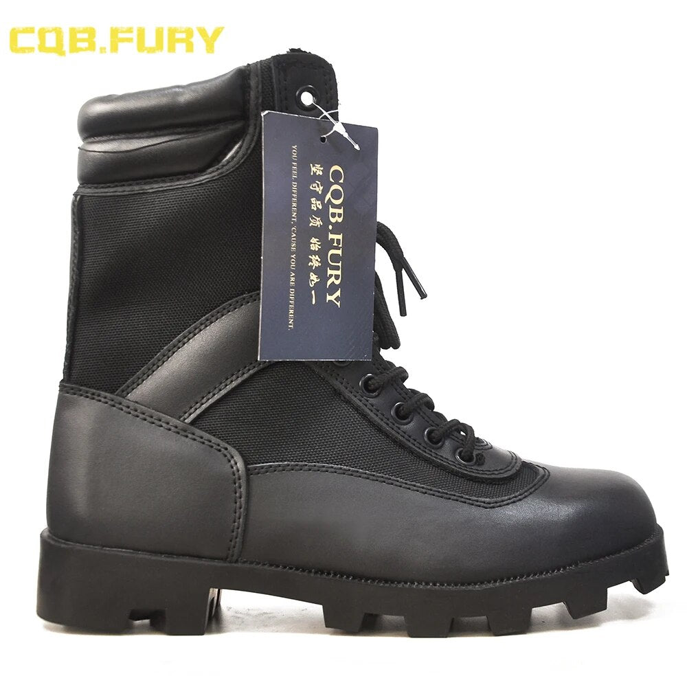 Mens Tactical Boots Leather summer waterproof military boots combat Ankle Boots