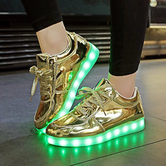 Homme luminous sneakers boys girls Chaussures Lumineuse 11 colors Gold Led Shoes