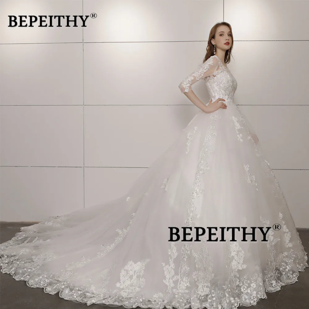 White Bridesmaid Dresses: Wedding Dress Open Back Vintage Bridal Dresses Ball Gown