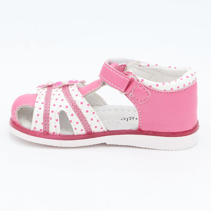 Cute Eagle Summer Girls Sandals  Pu Leather Toddler Kids Shoes Closed Toe Baby