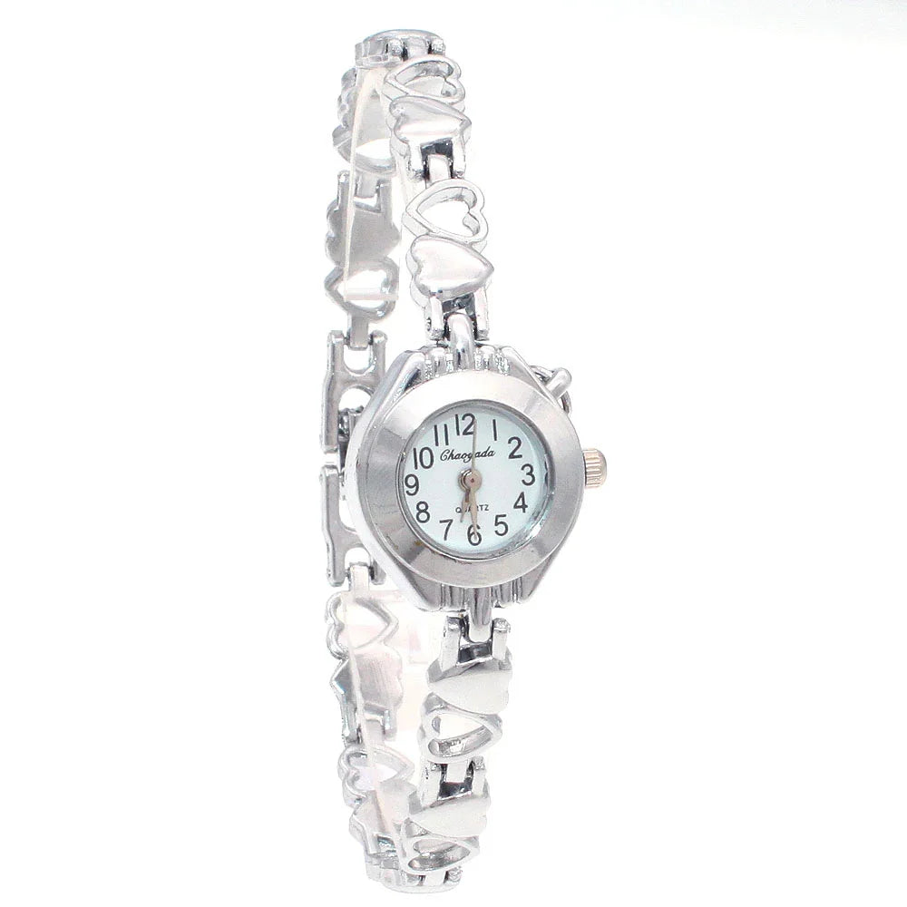 Retro Quartz Watch Classic Roman Ladies Bracelet Watches Women High Quality Silver Wristwatch Vintage Female Clock