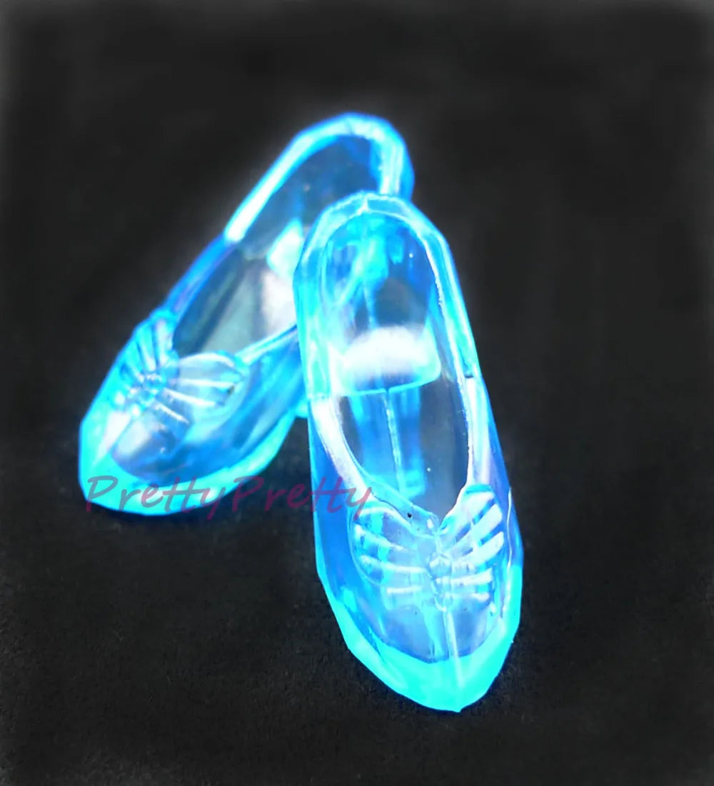 Pairs Imitation Fairy Tale Crystal Shoes Fashion Princess Doll Shoes High Heels Sandals