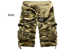 Camouflage Loose Cargo Shorts Men Military Camo Short Pants Homme