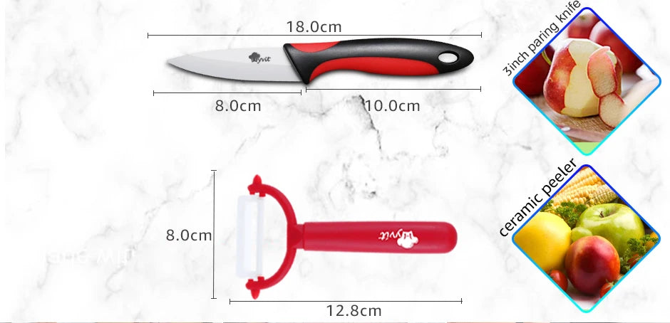 Ceramic Knife Set 3 4 5 6 inch Ultra Sharp Chef Knife Utility Fruit Slicing Vegetable