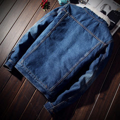 Winter Mens Denim Jackets Fashion Men Fleece Thick Warm Jeans Jacket