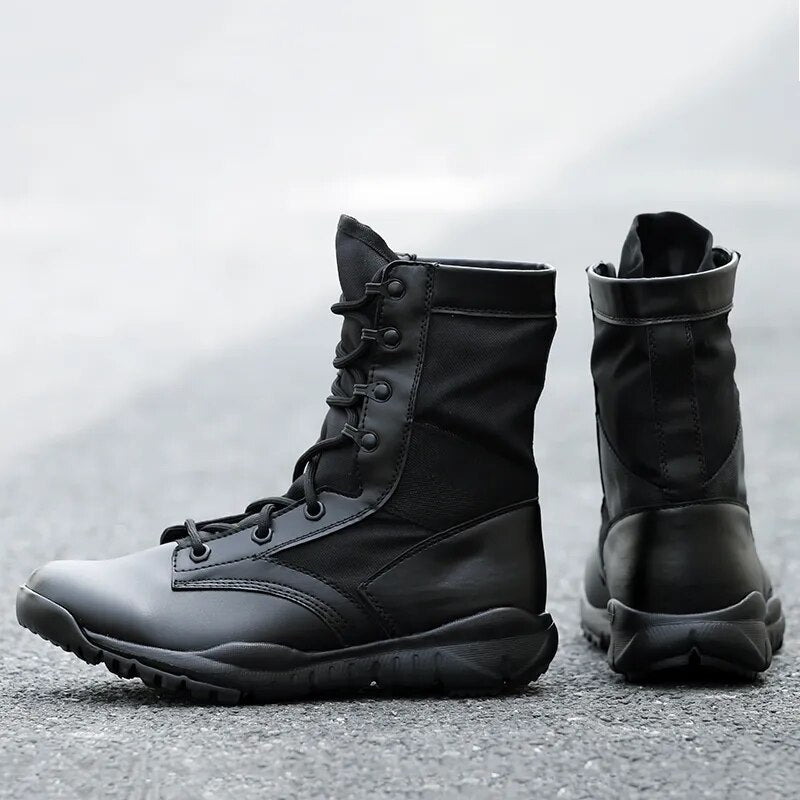 Lightweight Military Black Boots Men Breathable Summer Shoes Tactical Combat Boots