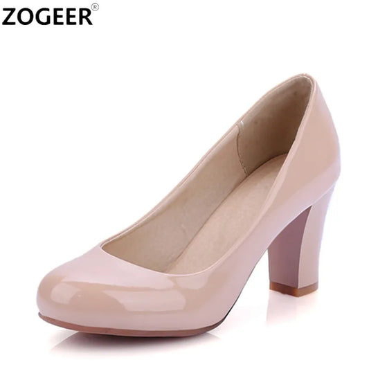 Elegant Red White Nude High Heel Women Pumps Shoe Large size 45 Casual Party Office Wedding Shoes Lady Dress Pump Comfortable