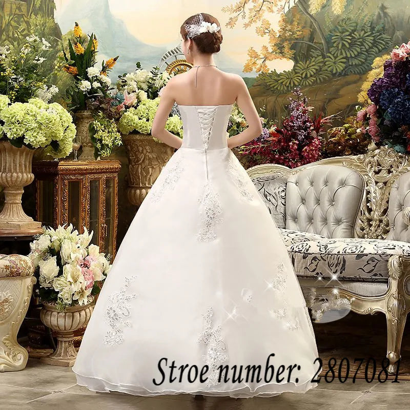 White Bridesmaid Dresses: Wedding Dress White Princess Bride Gowns