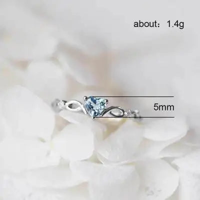 Heart Ring For Women Female Cute Finger Rings Romantic Birthday Gift
