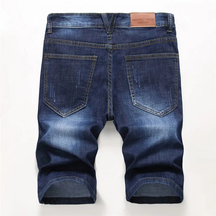 Summer Denim Shorts Men Fahsion Hole Jean Shorts Bermuda Skate Board Harem Mens Jogger Ankle Ripped Wave Knee Length Plus Size