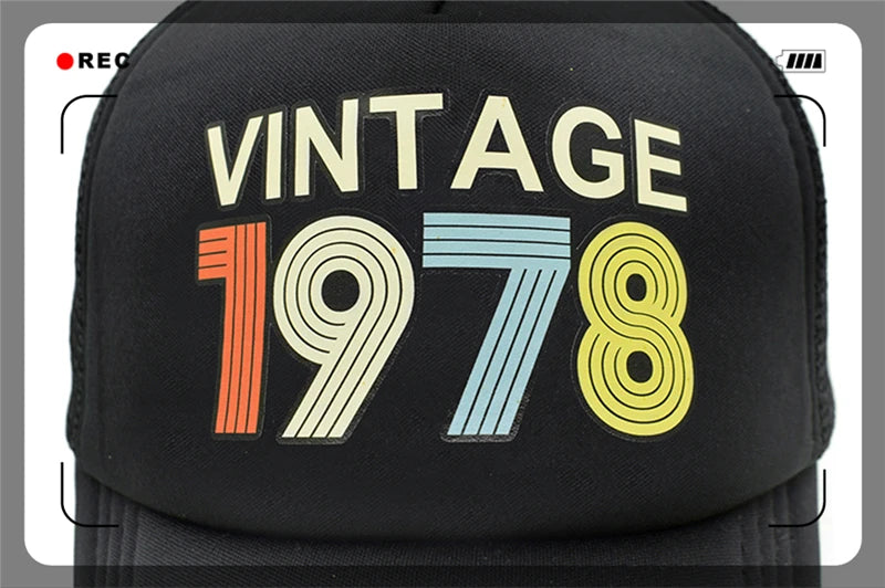 Vintage 1978 Cap 1978 Vintage Trucker Cap Men Retro 40th Birthday
