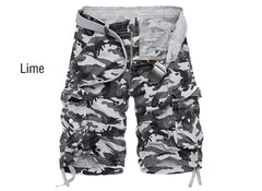 Camouflage Loose Cargo Shorts Men Military Camo Short Pants Homme