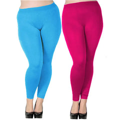 Women's Plus Size Modal Seamless High Waist Leggings Full Length Stretchy Basic