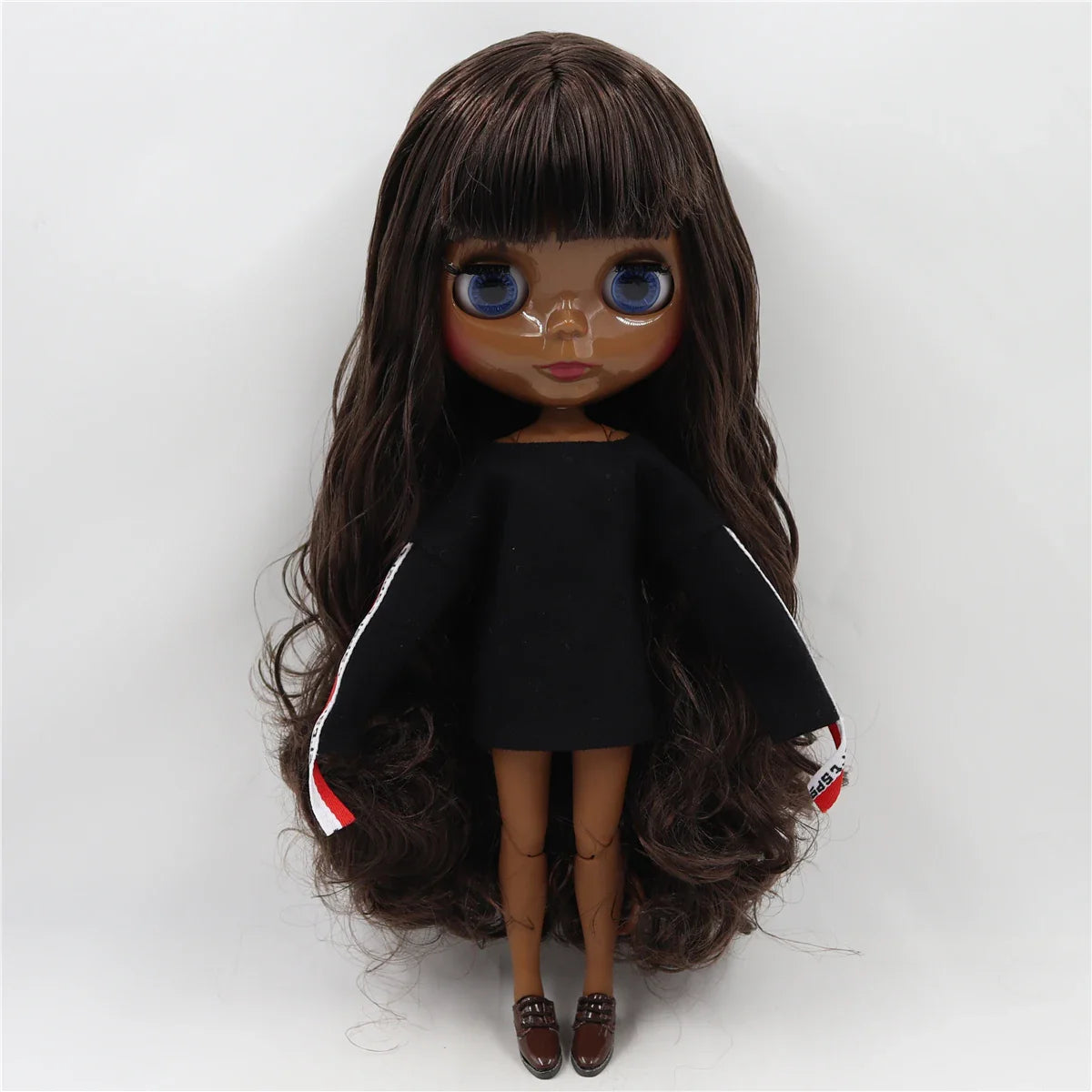 ICY DBS Blyth doll 1/6 bjd black mix brown hair joint body 30cm doll custom doll DIY anime girls
