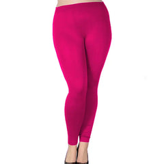 Women's Plus Size Modal Seamless High Waist Leggings Full Length Stretchy Basic