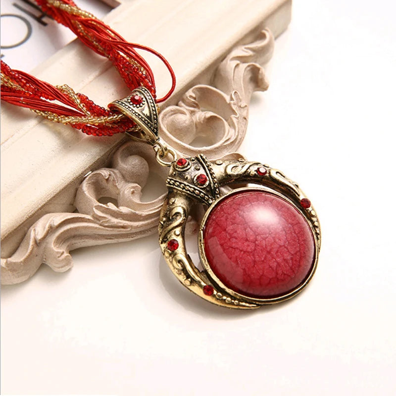 Vintage Necklace Jewelry Fashion Popular Retro Bohemia Style Multilayer Beads Chain