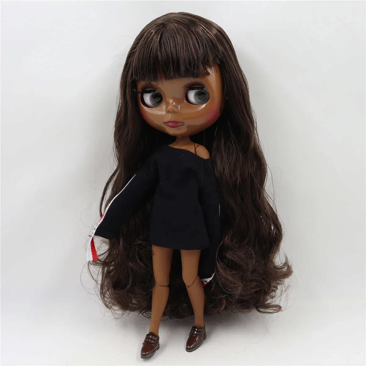 ICY DBS Blyth doll 1/6 bjd black mix brown hair joint body 30cm doll custom doll DIY anime girls
