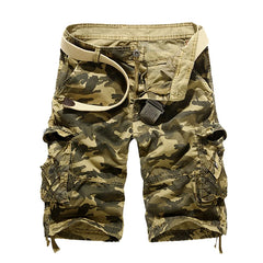 Camouflage Loose Cargo Shorts Men Military Camo Short Pants Homme