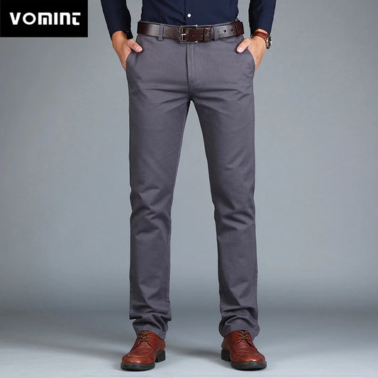 Men's Pants Straight Loose Casual Trousers Large Size Cotton Fashion Pants Green
