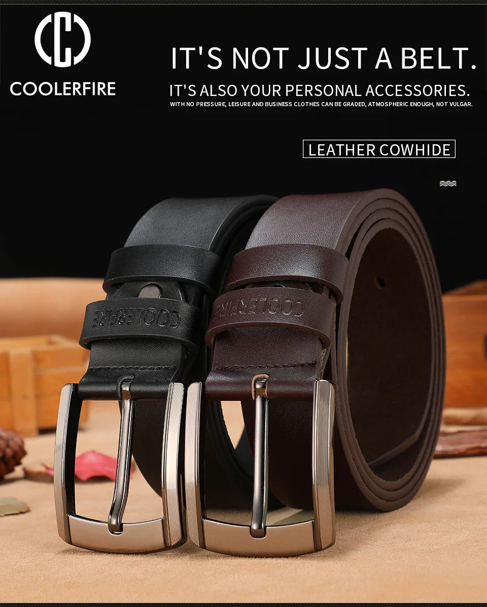 Men High Quality Genuine Leather Belt Luxury Designer Belts Men Cowskin Fashion Strap Male Jeans For Trousers Free Shipping