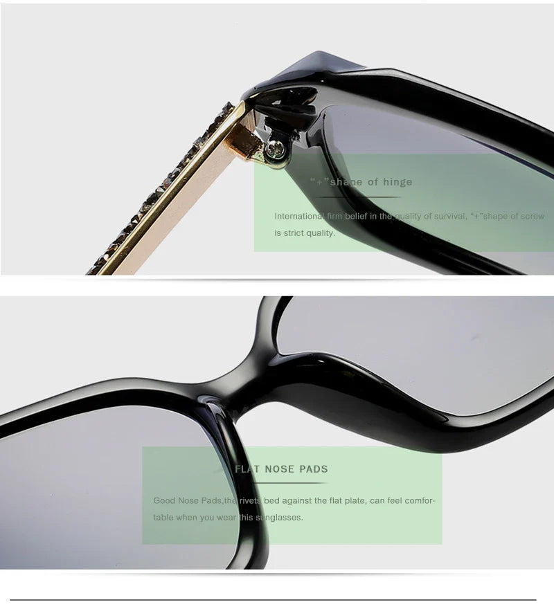 KDEAM Shiny For Women Sunglasses Polarized Butterfly Diamond Designer Sun Glasses Female UV-protected and Box
