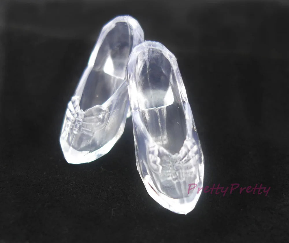 Pairs Imitation Fairy Tale Crystal Shoes Fashion Princess Doll Shoes High Heels Sandals