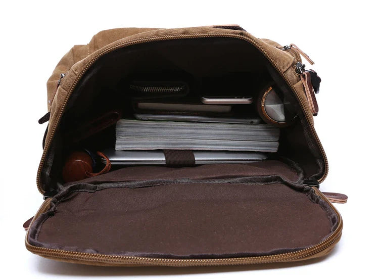 Men's Backpack Vintage Canvas Backpack School Bag Men's Travel Bags Large Capacity Backpack  Laptop Backpack Bag High Qualit