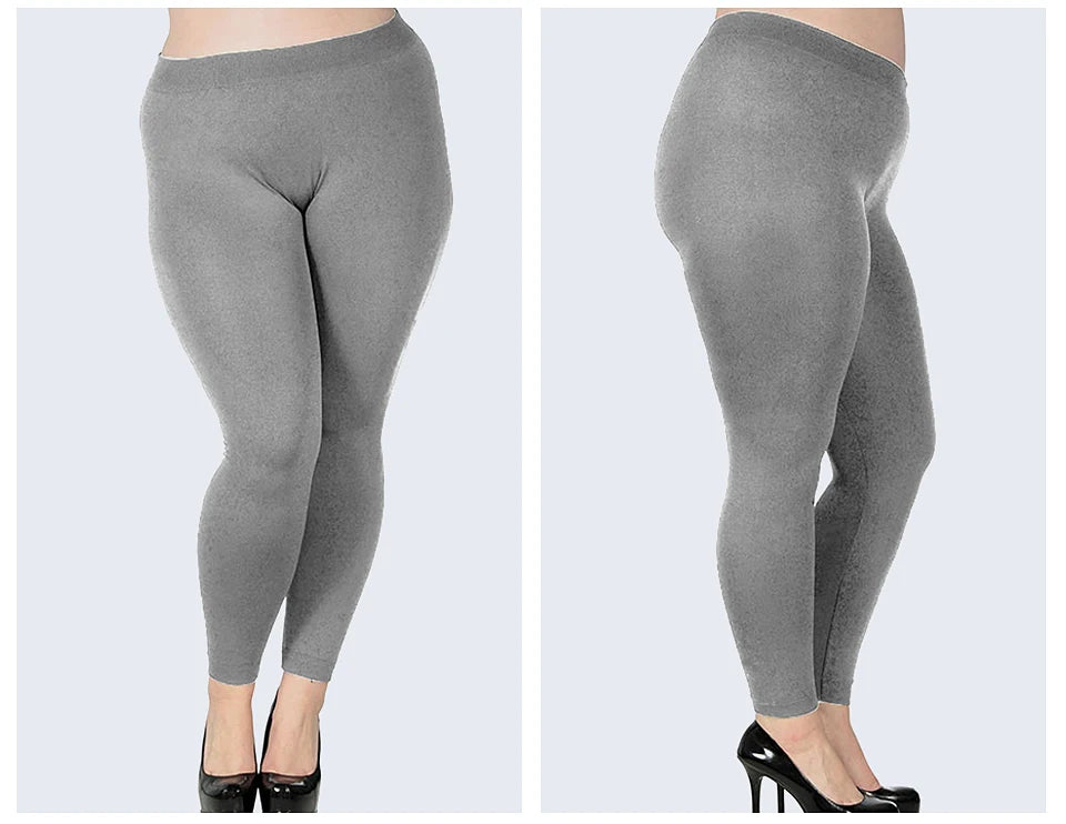 Women's Plus Size Modal Seamless High Waist Leggings Full Length Stretchy Basic