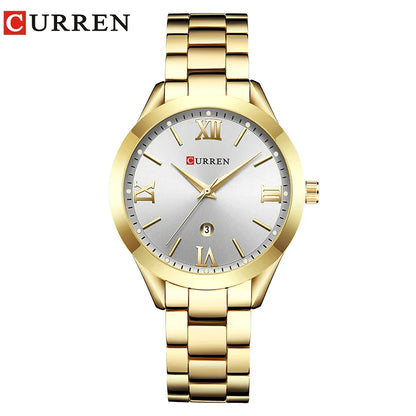 CURREN Women Watch Luxury Fashion Watches Woman Clock Stainless Steel Simple Business Wriswatches Ladies Relogio Feminino 9007