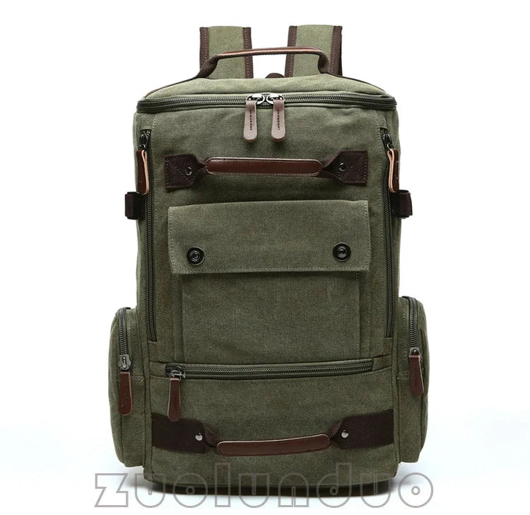 Men's Backpack Vintage Canvas Backpack School Bag Men's Travel Bags Large Capacity Backpack  Laptop Backpack Bag High Qualit