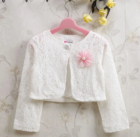 Kids Shrug Girls Jacket Cotton Sweet Girls Cardigan Sweater Kids Clothes