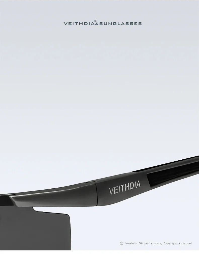 VEITHDIA Aluminum Magnesium Men's Sunglasses Polarized UV400 Coating Mirror Sun Glasses Outdoor Male Eyewear Accessories 6588