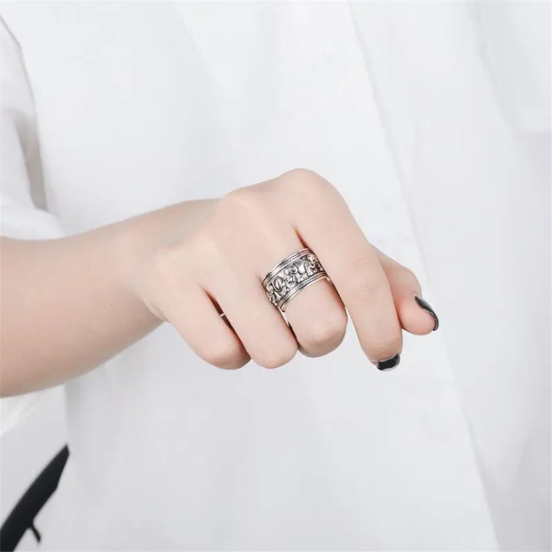 Creative Beautiful Retro Animal 925 Sterling Silver Jewelry Personality Ethnic