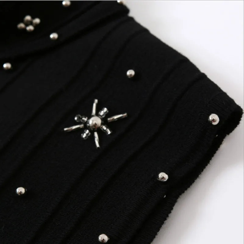 Evening wear Dresses: Women Slim Sleeveless Beading Female Vintage Dresses