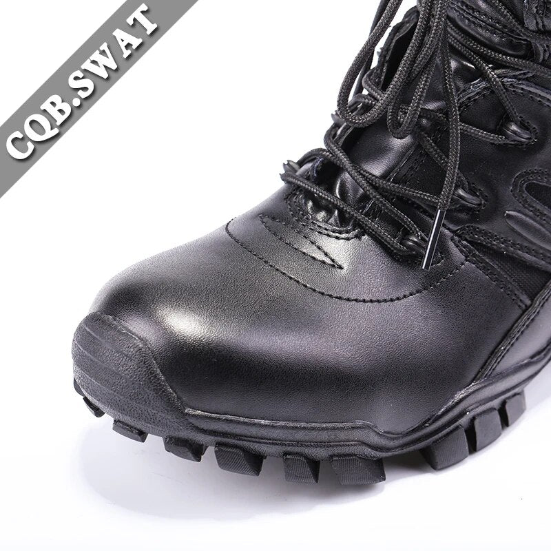 Breathable Tactical Boot Men Black Military Shoes Black Combat Army Boots for Men