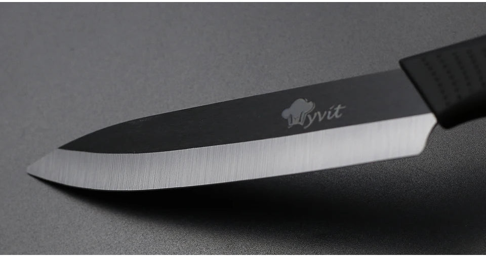 Kitchen Ceramic Knives 3" Paring 5" Slicing Ceramic Knife Black Blade Kitchen Knives